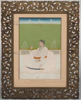 Appraisal: Portrait of Rawal Barisal Portrait of Rawal Barisal India early