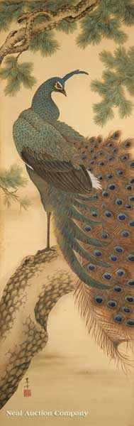 Appraisal: Maruyama-Shijo School Japanese probably th c Peacock on a Pine