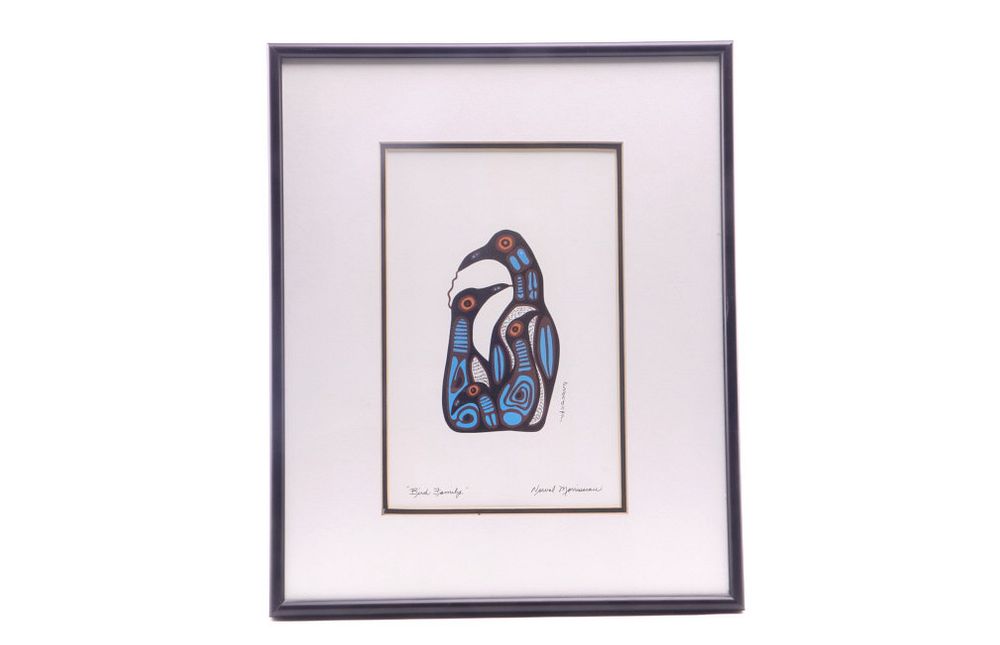 Appraisal: Ojibway Norval Morrisseau Bird Family Card Series Featured in this