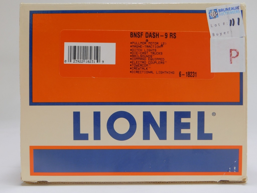 Appraisal: LIONEL BNSF DASH- RS O GAUGE ELECTRIC TRAIN Item no