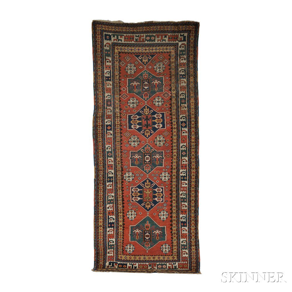 Appraisal: Kazak Long Rug Southwest Caucasus late th century the red