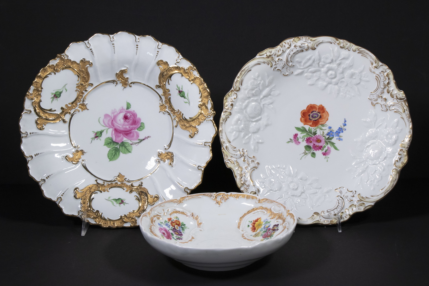 Appraisal: MEISSEN PORCELAIN BOWLS Group of Pieces of Meissen Hand Painted