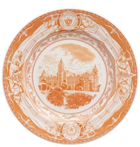 Appraisal: Wedgwood commemorative University of Texas plate burnt orange on a