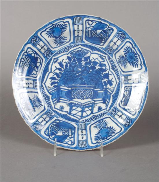 Appraisal: A Chinese Porcelain Charger Kraak Diameter inches