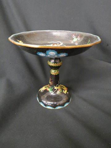 Appraisal: Chinese Cloisonne Compote dragon decor excellent