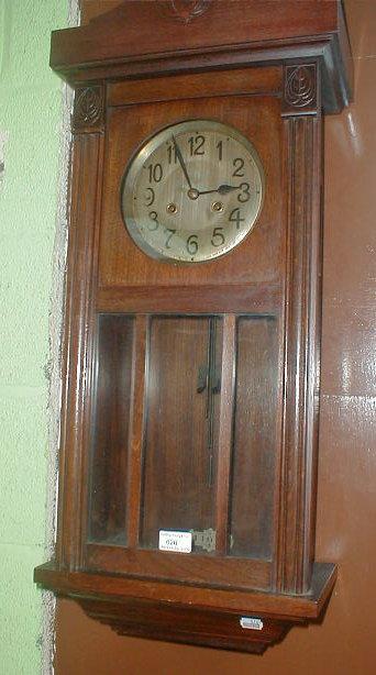 Appraisal: 's mahogany wall clock