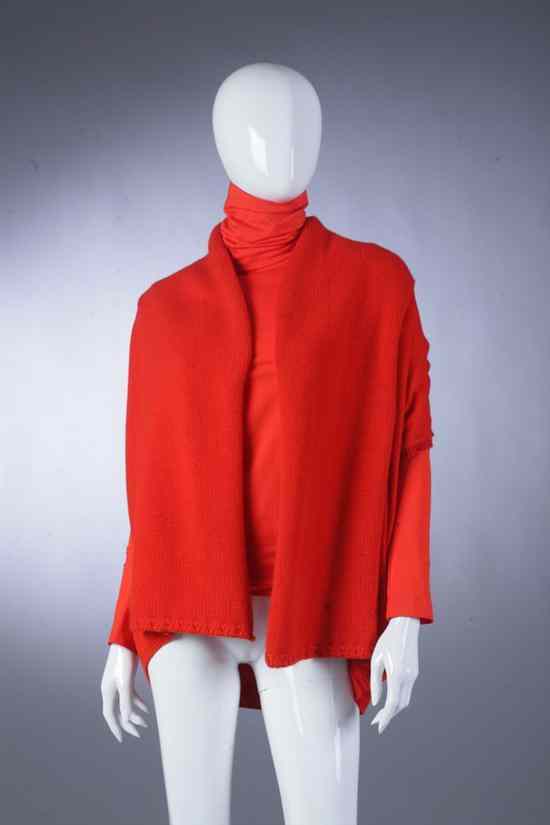 Appraisal: JIL SANDER ORANGE CASHMERE SWEATER AND SPANDEX COTTON TURTLENECK Sweater