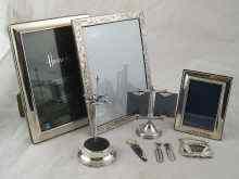 Appraisal: Silver Three photo frames being one Harrods one Italian assay