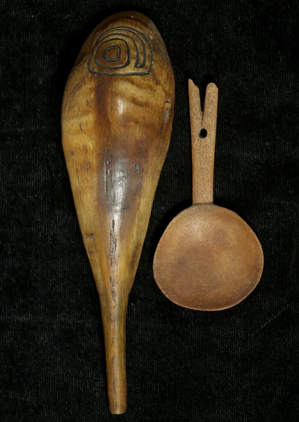 Appraisal: ARCHAIC YUP'IK ESKIMO SPOONS Including a Child's Spoon in bone