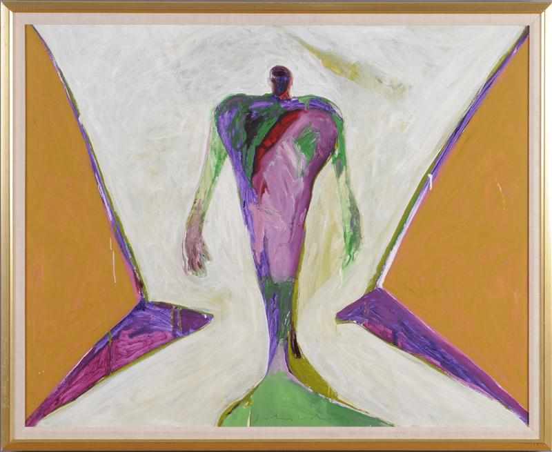 Appraisal: FRITZ SCHOLDER AMERICAN - UNTITLED SHAMAN Acrylic on canvas signed