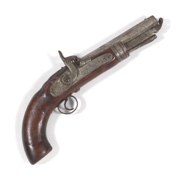 Appraisal: CONTINENTAL TH CENTURY PISTOL Pistol is approximately inches long and