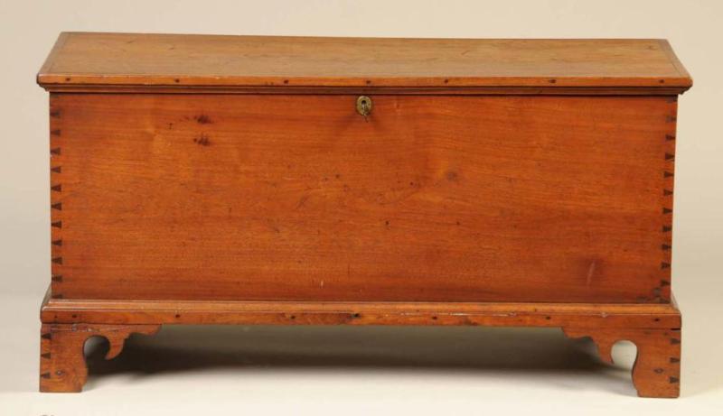 Appraisal: Winchester Virginia Chippendale Blanket Chest Description Circa Walnut with poplar