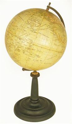 Appraisal: A 'Geographic' inch terrestrial Globe with brass axis and ebonised