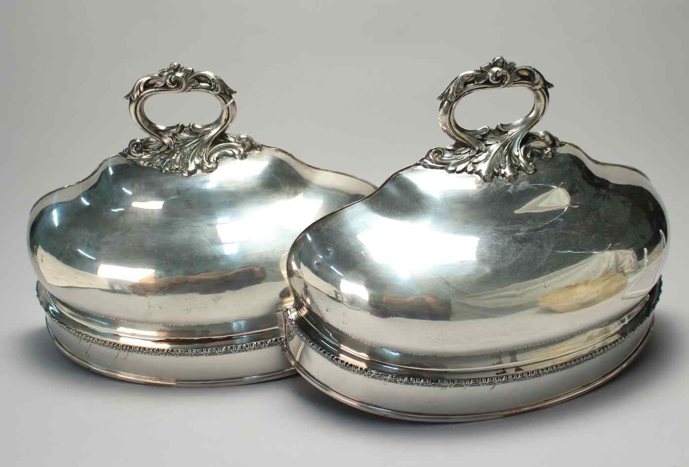 Appraisal: PAIR OF GEORGIAN SHEFFIELD SILVER PLATED WALL PLANTERSLate th Early