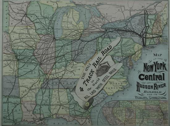 Appraisal: MAP OF THE NEW YORK CENTRAL AND HUDSON RIVER RAILROADS