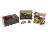 Appraisal: PCS MINIATURE JAPANESE LACQUERED FURNITURE - Including Rolling Service Cart