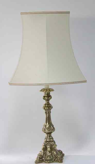 Appraisal: A cast brass lamp cm high