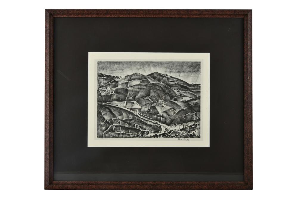 Appraisal: PHIL DIKE GERENTI SICILY engraving signed lower right titled and