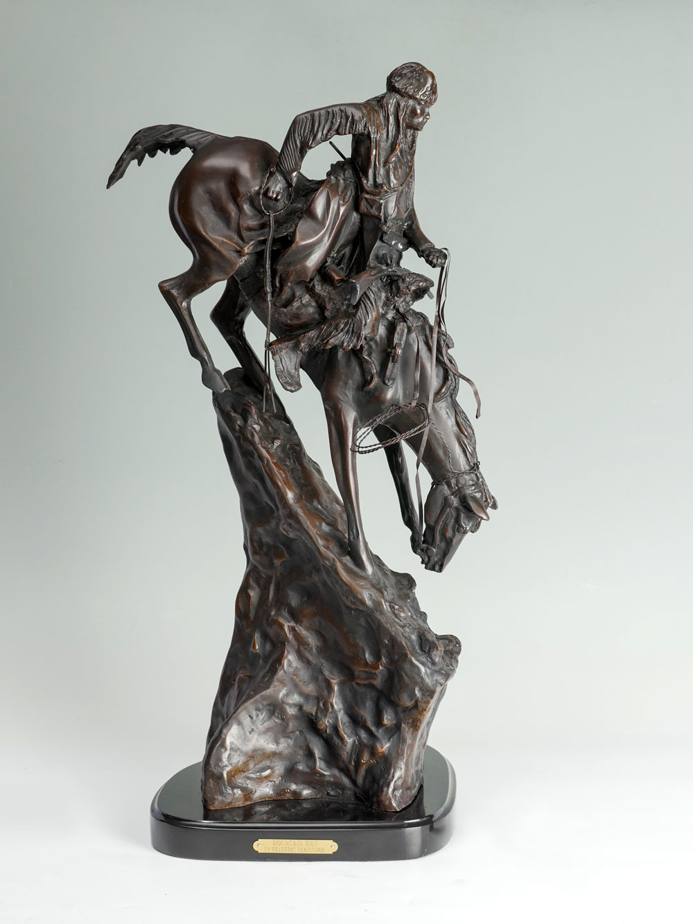 Appraisal: MOUNTAIN MAN BRONZE AFTER REMINGTON '' in height affixed to