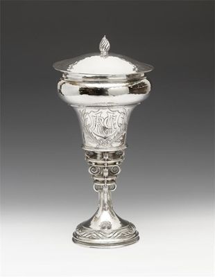 Appraisal: By Omar Ramsden a silver standing cup and cover London