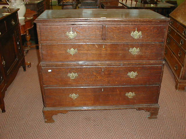 Appraisal: A thC oak chest on chest wide -