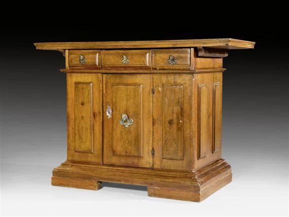 Appraisal: SIDEBOARD Renaissance and later probably Bologna molded walnut Bronze mounts