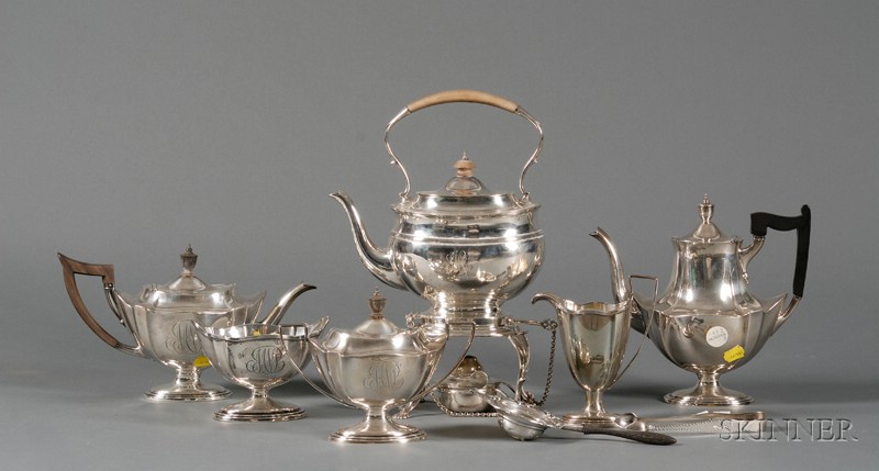 Appraisal: Five-Piece Gorham Sterling Plymouth Pattern Tea and Coffee Service and