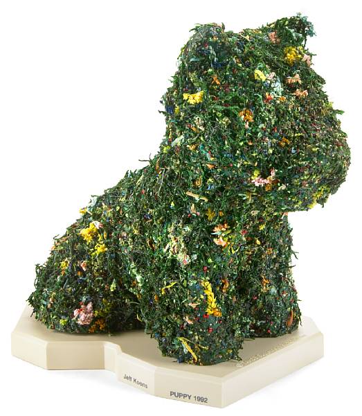 Appraisal: Jeff Koons American born Puppy dried flower multiple resin and