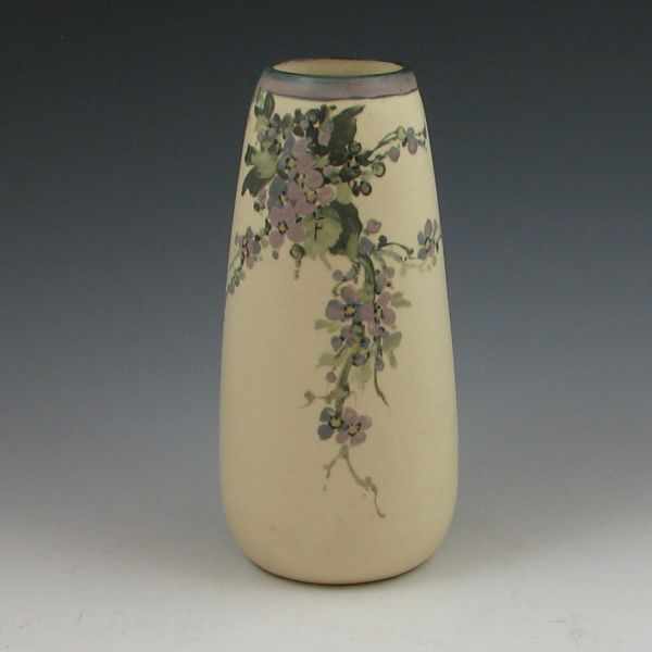 Appraisal: Weller White Decorated Hudson tapered vase Marked WELLER in block