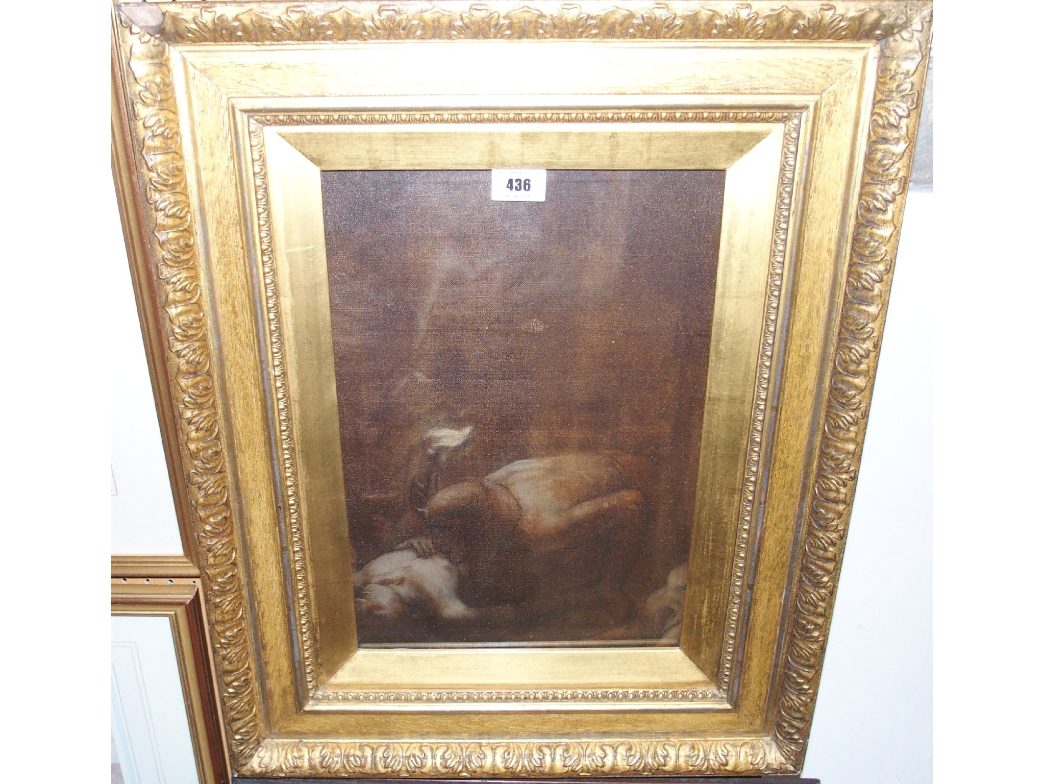 Appraisal: Follower of GEORGE FREDERICK WATTS Lament oil on canvas