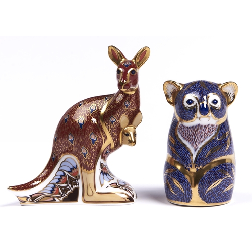 Appraisal: Kangaroo and Koala Two Royal Crown Derby paperweights and cm