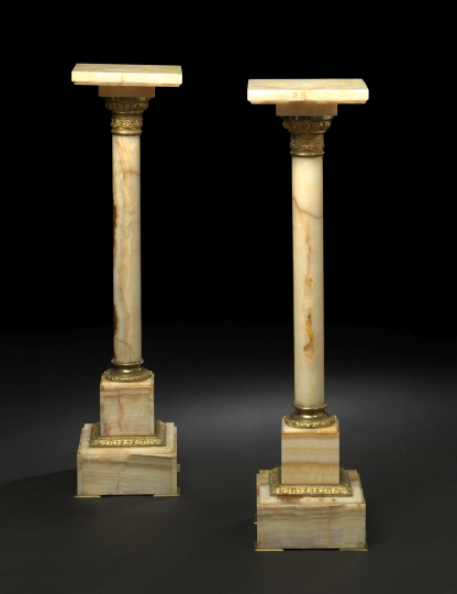 Appraisal: Pair of Louis XVI-Style Onyx Pedestals fourth quarter th century