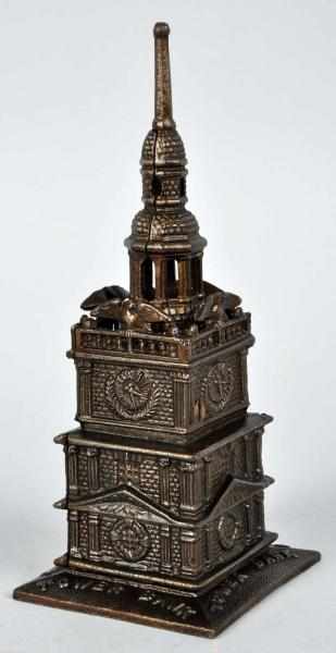 Appraisal: Cast Iron Kyser Rex Tower Still Bank Description Circa Condition