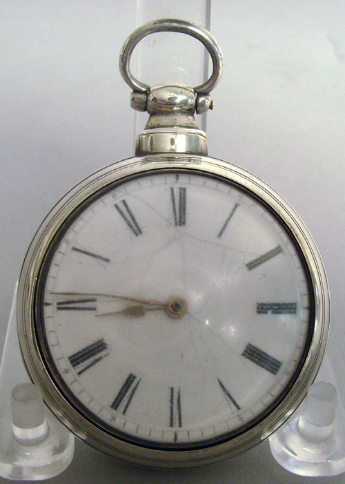 Appraisal: English key wind pocket watch ca signed B E Johnstone