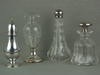 Appraisal: SILVER AND GLASS LOT - FOUR PIECE LOT OF STERLING