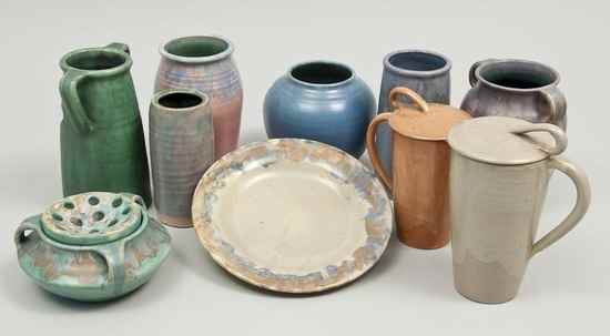 Appraisal: A collection of pottery by Upchurch to include six vases