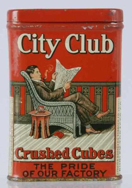 Appraisal: City Club Pocket Tobacco Tin Condition Excellent Plus Size -