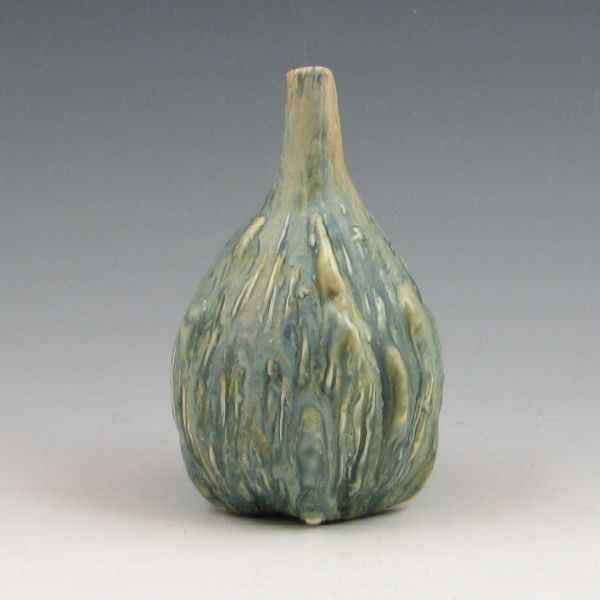 Appraisal: Tim Eberhardt gourd vase in matte green Signed Tim Eberhardt