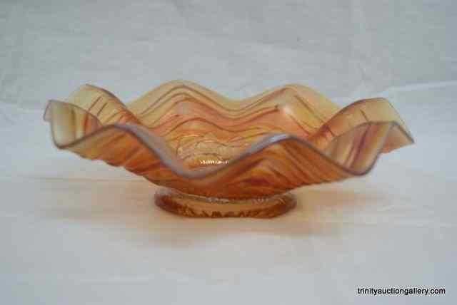 Appraisal: c 's Dugan Marigold Carnival Glass Fluted BowlProduced in the