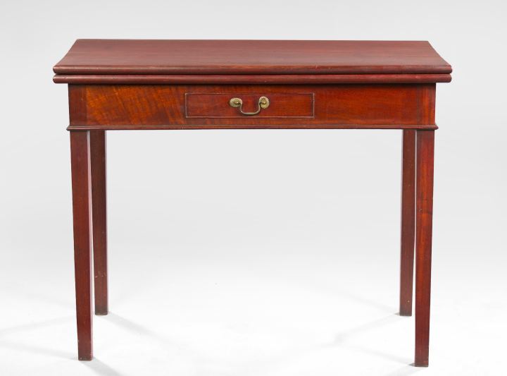 Appraisal: George III Mahogany Fold-Over Games Table fourth quarter th century