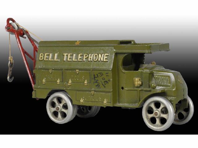 Appraisal: Cast Iron Hubley Mack Bell Telephone Truck Toy Description Large