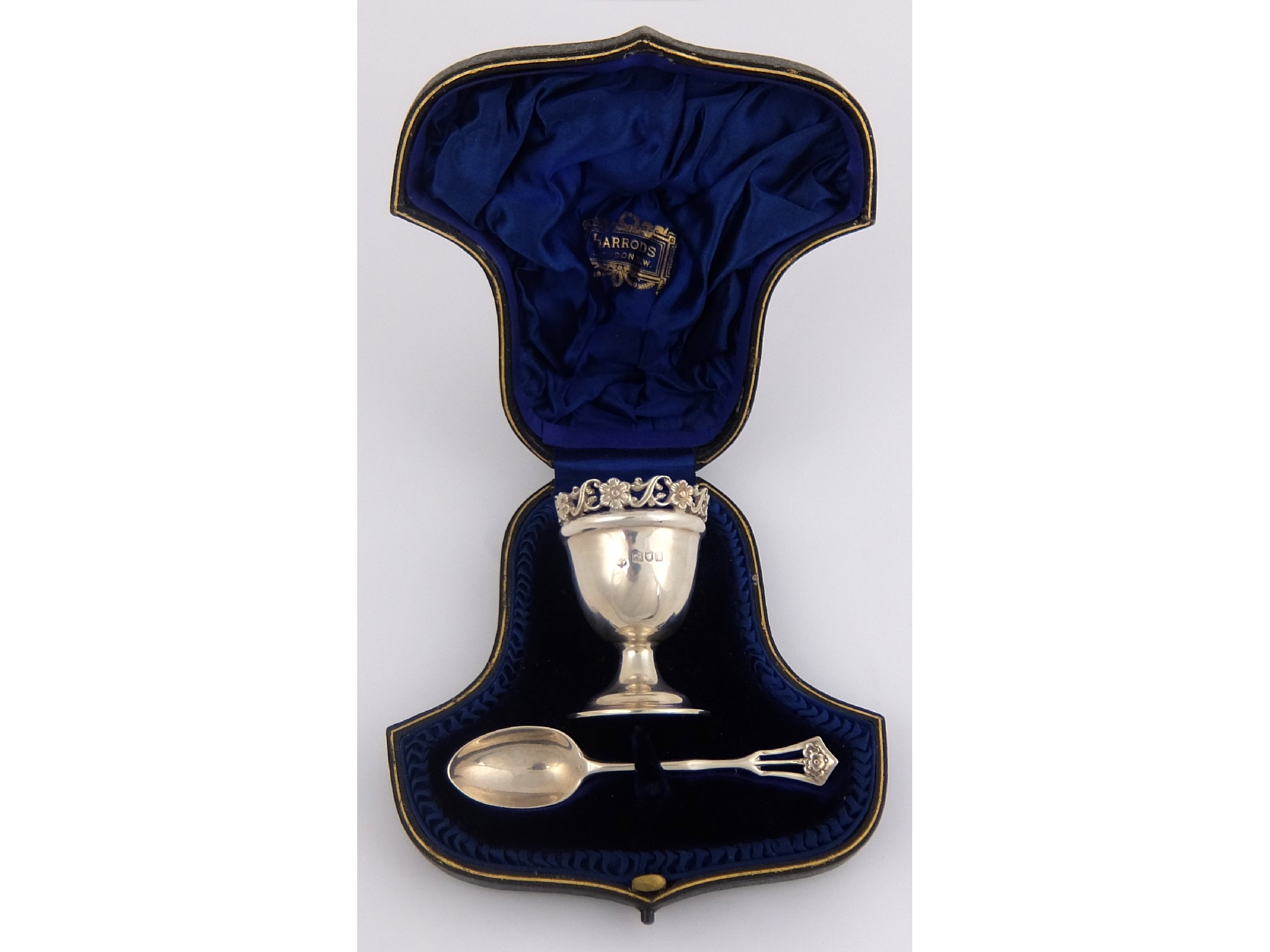 Appraisal: A cased two piece silver christening setby George Maudsley Jackson