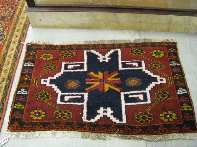 Appraisal: Kord Persian Handmade Rug central medallion deep thick pile '