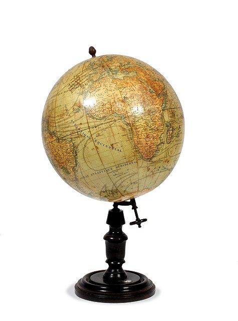 Appraisal: AN OLD FRENCH TERRESTRIAL GLOBE by J Lebegue Co of