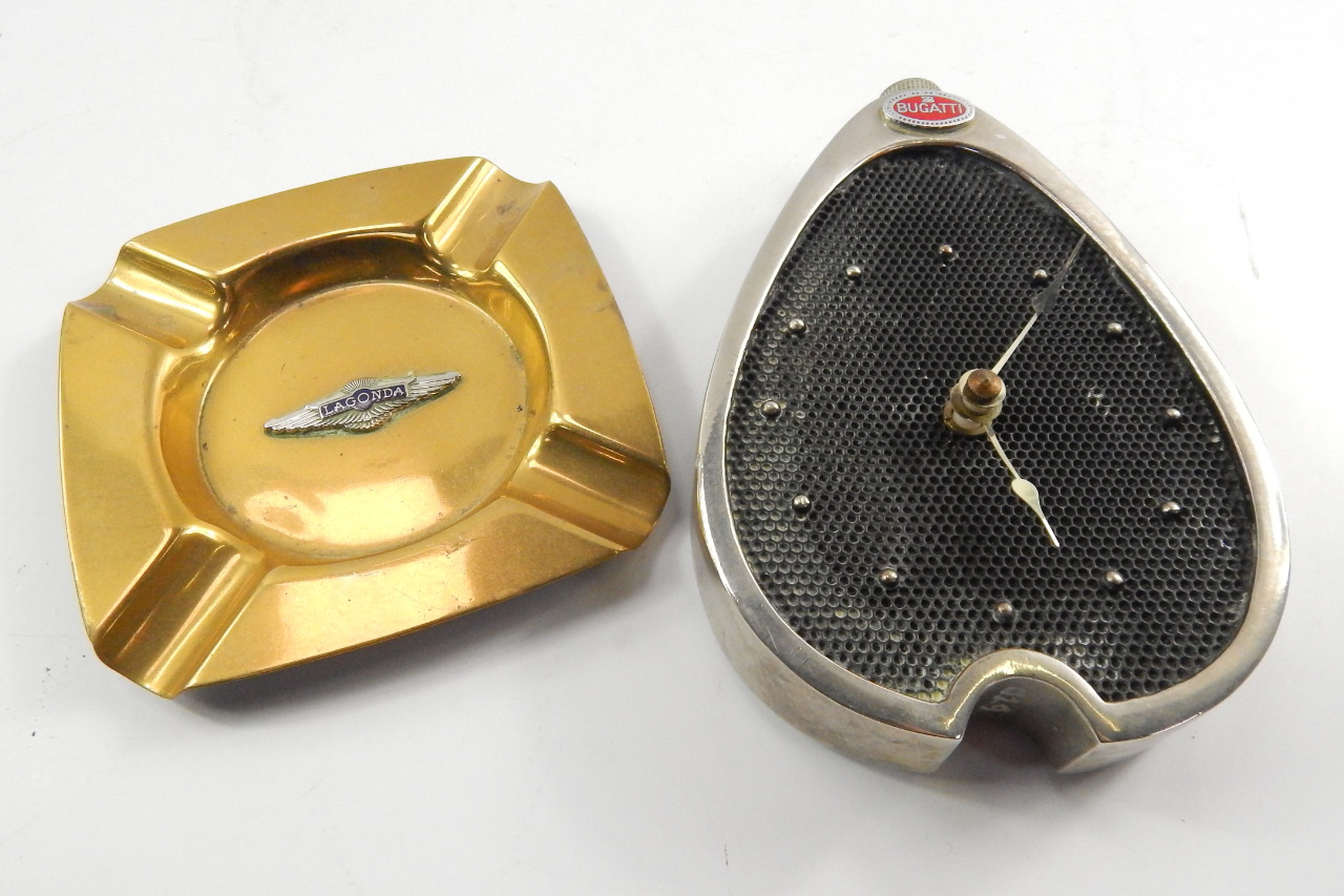 Appraisal: A Bugatti radiator table clock quartz movement cm high and