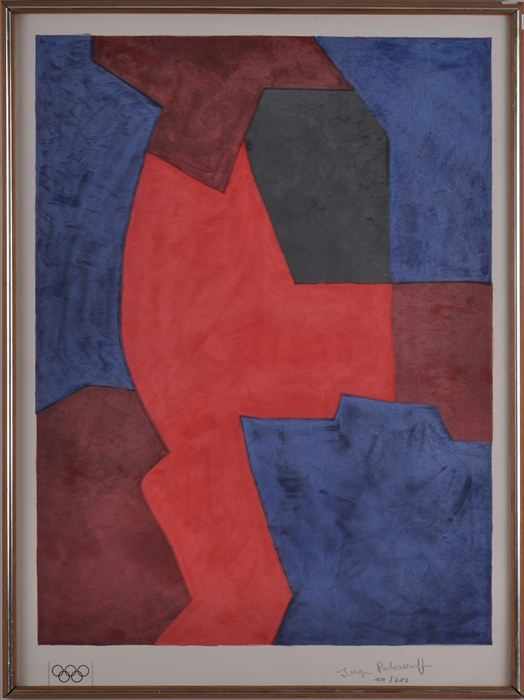 Appraisal: SERGE POLIAKOFF - OLYMPIC ART POSTER Lithograph in colors x