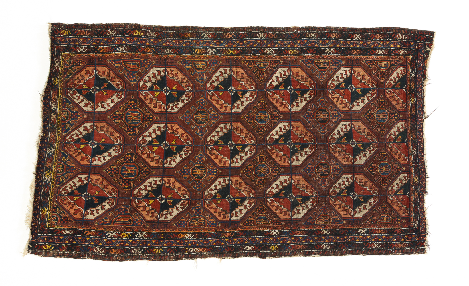 Appraisal: TURKMEN RUG Late th-early th century Rare early fragment in