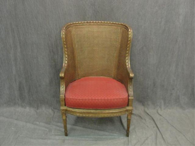 Appraisal: Louis XVI Style High Back Caned Chair From a Bronxville