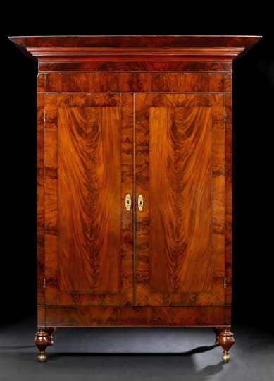 Appraisal: Monumental Louisiana Late Classical Mahogany Armoire second quarter th century