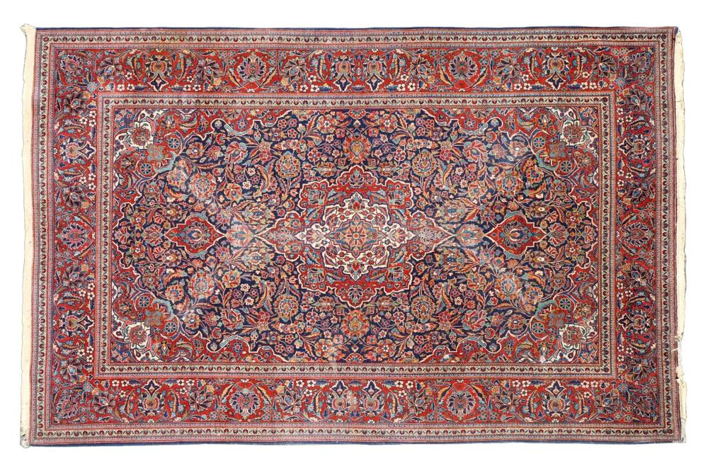 Appraisal: Kashan Persian carpets are constucted of high quality materials natural